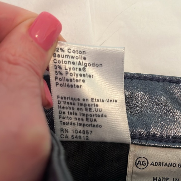 NWT AG Adriano Goldschmied The Silhouette Metallic Legging Jeans - Picture 12 of 13